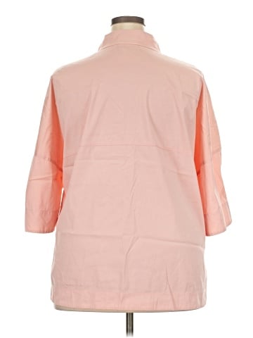 Lafayette 148 New York 3/4 Sleeve Button-Down Shirt (view 2)