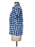 Guess 100% Cotton Checkered-gingham Blue Short Sleeve Button-Down Shirt Size M - photo 5
