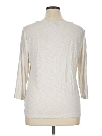 Travelers by Chico's 3/4 Sleeve T-Shirt (view 2)