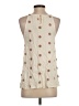 Mine 100% Rayon Ivory Sleeveless Blouse Size S - photo 2