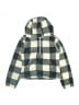 Columbia 100% Polyester Checkered-gingham Gray Zip Up Hoodie Size 8 - photo 1