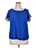 89th & Madison 100% Rayon Blue Short Sleeve Blouse Size 1X - photo 1