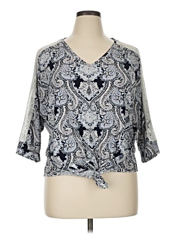 Roz & Ali 3/4 Sleeve Blouse (view 1)