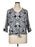 Roz & Ali Blue 3/4 Sleeve Blouse Size XL - photo 1