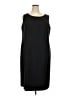Kasper 100% Polyester Solid Black Cocktail Dress Size 20 - photo 1
