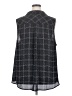 Torrid 100% Polyester Plaid Black Sleeveless Blouse Size 4X Plus (4) - photo 2