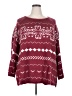 Ellos Hearts Burgundy Pullover Sweater Size 26 - 28 - photo 1