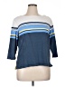 Sag Harbor 100% Cotton Blue 3/4 Sleeve Top Size 1X - photo 1