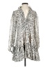 Buddy Love Animal Print Silver Casual Dress Size XS - photo 1