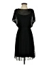 Pieces Solid Black Cocktail Dress Size S - photo 1