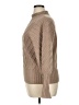 Catherine Malandrino Chevron-herringbone Tan Turtleneck Sweater Size XL - photo 5