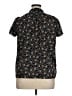 Monday Fun Floral Black Short Sleeve Blouse Size XL - photo 2