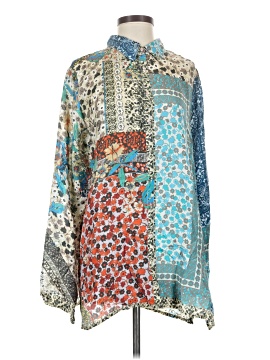 Johnny Was Long Sleeve Silk Top