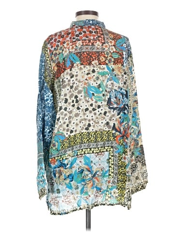 Johnny Was Long Sleeve Silk Top (view 2)