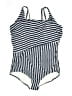 Lands' End Stripes Blue One Piece Swimsuit Size 24 - photo 1