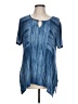 Sami & JO Blue Short Sleeve Blouse Size L - photo 1
