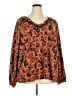 Bobeau Orange Long Sleeve Blouse Size 2X - photo 1