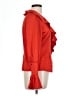 Metrostyle 100% Polyester Red 3/4 Sleeve Blouse Size 10 - photo 4