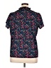 SimpleFun 100% Polyester Floral Blue Short Sleeve Blouse Size XL - photo 2