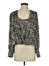BCBGMAXAZRIA 100% Polyester Silver Long Sleeve T-Shirt Size XXS - photo 1