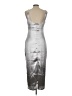 Fab'rik Metallic Silver Cocktail Dress Size L - photo 2