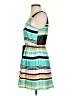 BCBGeneration 100% Polyester Stripes Teal Casual Dress Size XS - photo 5