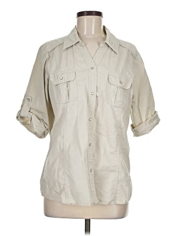 Bit & Bridle 3/4 Sleeve Button-Down Shirt (view 1)
