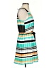 BCBGeneration 100% Polyester Stripes Teal Casual Dress Size XS - photo 4