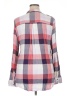 Tinsel 100% Viscose Plaid Pink Long Sleeve Blouse Size XL - photo 2