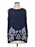 Attitudes by Renee 100% Polyester Blue Sleeveless Blouse Size XL - photo 1