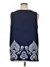 Attitudes by Renee 100% Polyester Blue Sleeveless Blouse Size XL - photo 2
