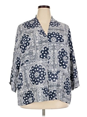 Skye's The Limit 3/4 Sleeve Button-Down Shirt (view 1)