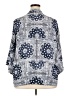 Skye's The Limit 100% Rayon Blue 3/4 Sleeve Button-Down Shirt Size 2X - photo 2