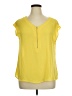 Tacera 100% Polyester Yellow Short Sleeve Blouse Size 1X - photo 1