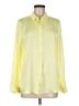Skies Are Blue Color Block Yellow Long Sleeve Blouse Size M - photo 1