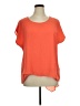 Cato 100% Polyester Orange Short Sleeve Blouse Size XL - photo 1