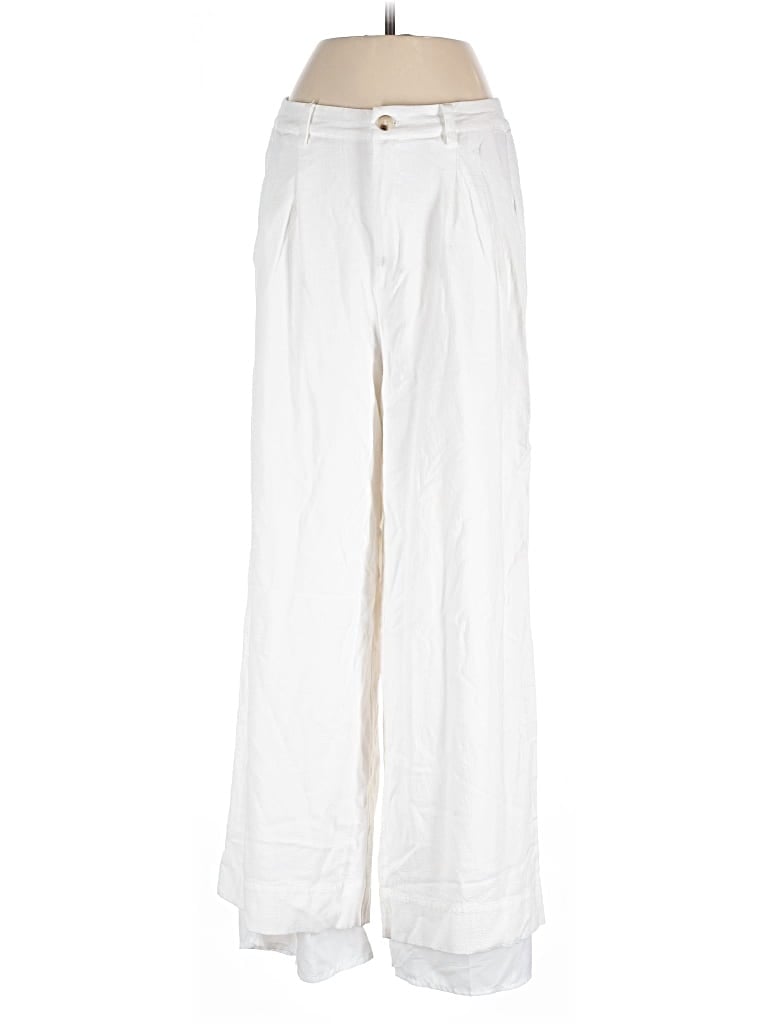 12th Tribe Casual Pants - Mid/Reg Rise: White Bottoms - Size Small