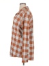Natural Reflections Checkered-gingham Brown Long Sleeve Blouse Size 1X - photo 5