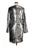 Boohoo 100% Polyester Metallic Silver Cocktail Dress Size 18 - photo 2
