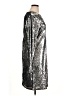 Boohoo 100% Polyester Metallic Silver Cocktail Dress Size 18 - photo 4