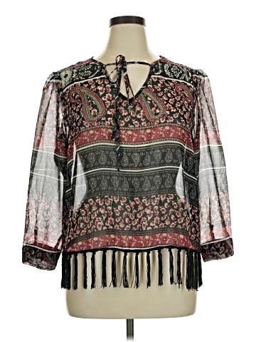Earthbound Trading Co. 3/4 Sleeve Blouse (view 1)