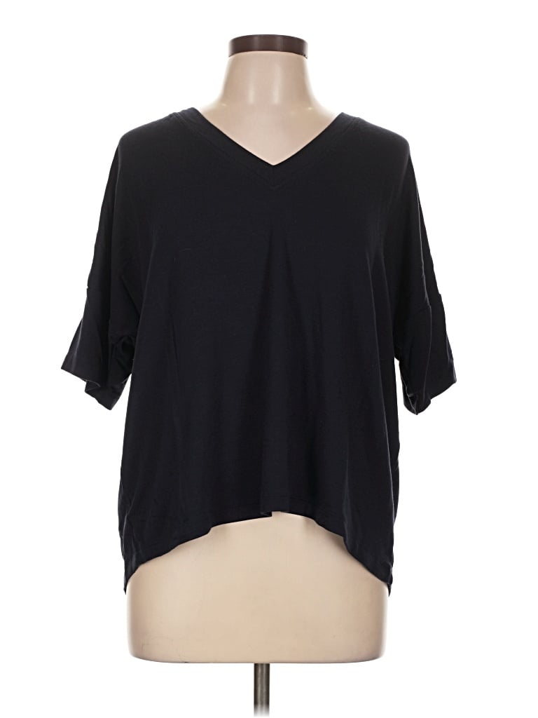 Pre-owned Lou & Grey 3/4 Sleeve T-shirt In Black