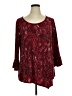 Rafaella Burgundy 3/4 Sleeve Blouse Size XL - photo 1