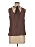 AKRIS 100% Silk Brown Sleeveless Silk Top Size 8 - photo 1
