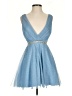 Teeze Me 100% Polyester Blue Cocktail Dress Size 0 - photo 1