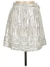 Aqua Metallic Silver Casual Skirt Size M - photo 1