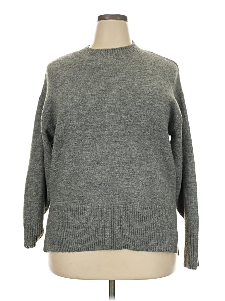 Pre-owned H&m Turtleneck Sweater In Gray