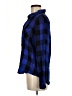 Guess 100% Viscose Plaid Blue Long Sleeve Button-Down Shirt Size M - photo 5