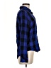Guess 100% Viscose Plaid Blue Long Sleeve Button-Down Shirt Size M - photo 4