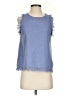 Milly Solid Blue Sleeveless Top Size S - photo 1